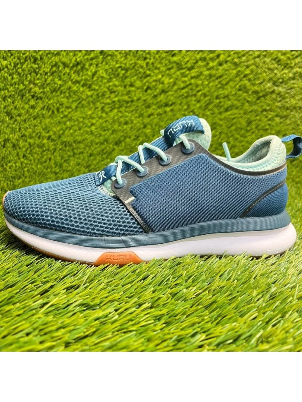 Kuru Atom Womens Size 5.5 Blue White Athletic Running Walking Shoes Sneakers